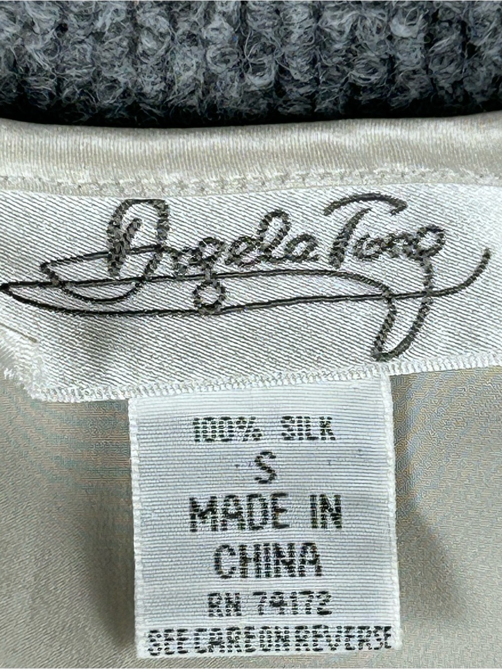 Angela Torg 100% Silk Tank Top Ivory Old Money NWT - Picture 2 of 10